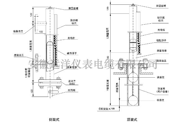 光電液位計外形結(jié)構(gòu)